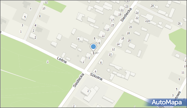 Golice, Siedlecka, 5, mapa Golice