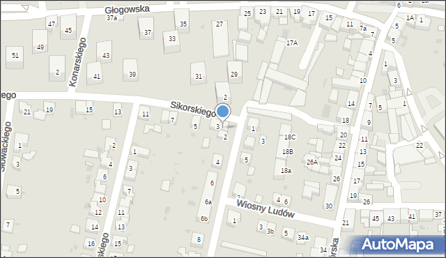 Góra, Sikorskiego Władysława, gen., 1, mapa Góra