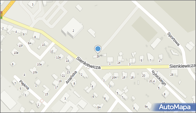 Gorlice, Sienkiewicza Henryka, 1b, mapa Gorlic