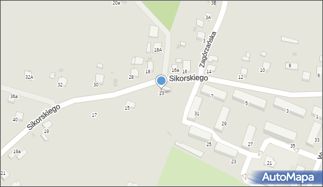 Gorlice, Sikorskiego Władysława, gen., 13, mapa Gorlic