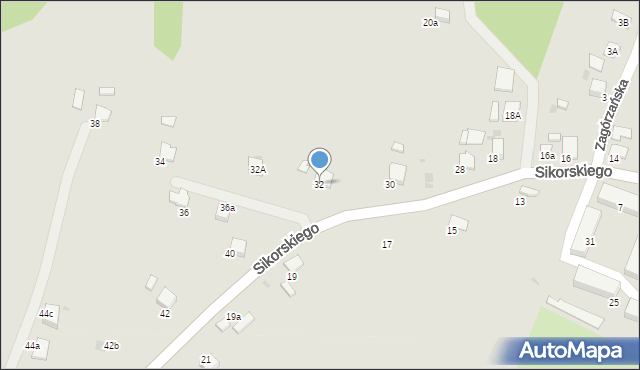Gorlice, Sikorskiego Władysława, gen., 32, mapa Gorlic