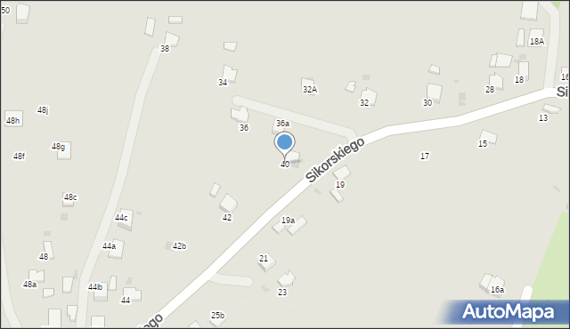 Gorlice, Sikorskiego Władysława, gen., 40, mapa Gorlic