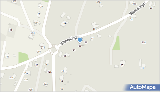 Gorlice, Sikorskiego Władysława, gen., 41, mapa Gorlic