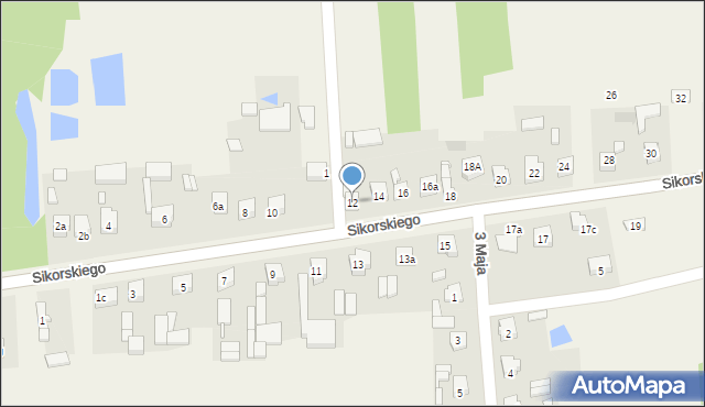 Gorzędów, Sikorskiego Władysława, gen., 12, mapa Gorzędów