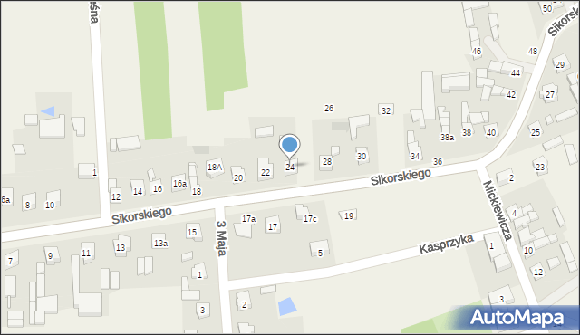 Gorzędów, Sikorskiego Władysława, gen., 24, mapa Gorzędów