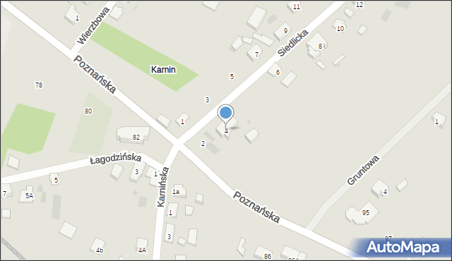 Gorzów Wielkopolski, Siedlicka, 4, mapa Gorzów Wielkopolski