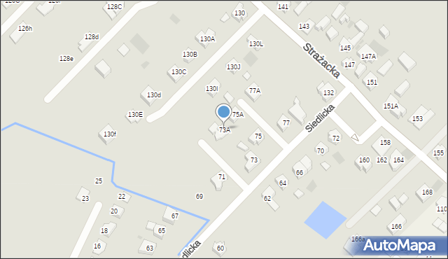 Gorzów Wielkopolski, Siedlicka, 73A, mapa Gorzów Wielkopolski