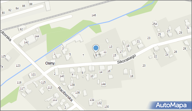 Gorzyce, Sikorskiego Władysława, gen., 9, mapa Gorzyce