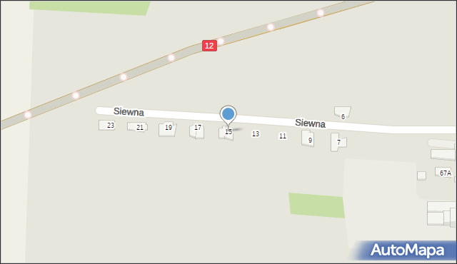 Gostyń, Siewna, 15, mapa Gostyń