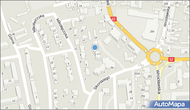 Gostyń, Sikorskiego Władysława, gen., 2, mapa Gostyń