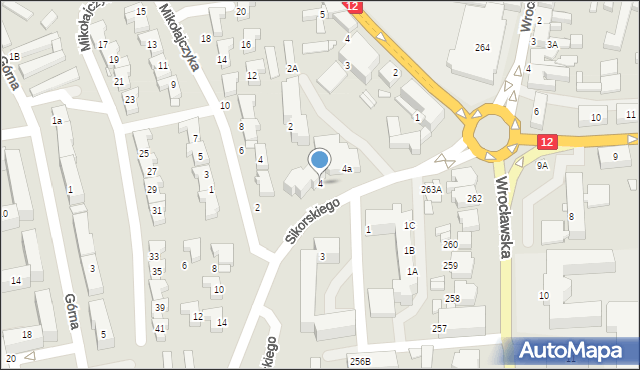 Gostyń, Sikorskiego Władysława, gen., 4, mapa Gostyń