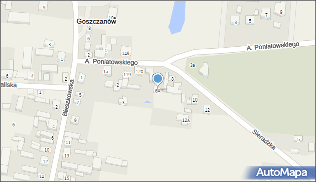 Goszczanów, Sieradzka, 6A, mapa Goszczanów