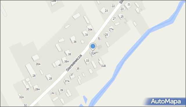 Goworowo, Sienkiewicza Henryka, 31A, mapa Goworowo