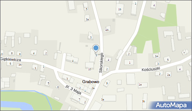 Grabowo, Sikorskiego Władysława, gen., 1, mapa Grabowo