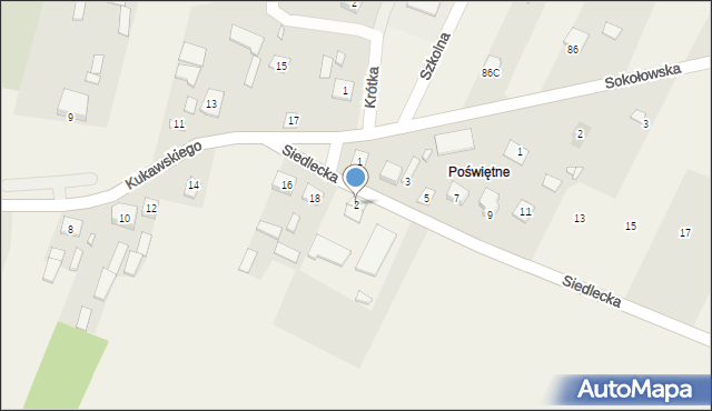 Grębków, Siedlecka, 2, mapa Grębków