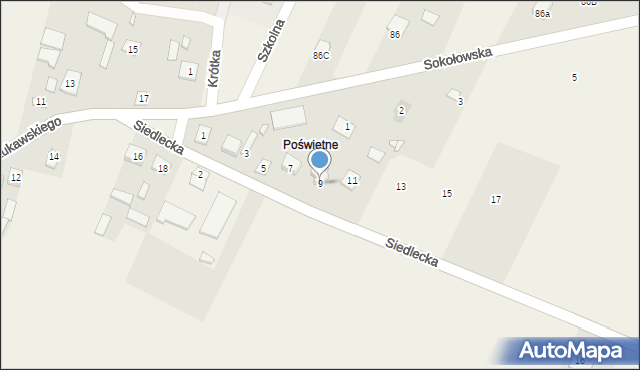 Grębków, Siedlecka, 9, mapa Grębków