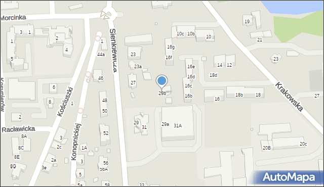 Grodków, Sienkiewicza Henryka, 29b, mapa Grodków