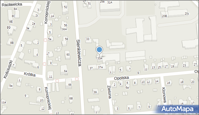 Grodków, Sienkiewicza Henryka, 35, mapa Grodków