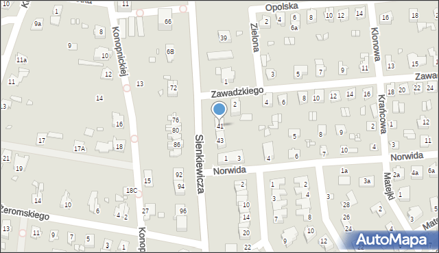 Grodków, Sienkiewicza Henryka, 41, mapa Grodków