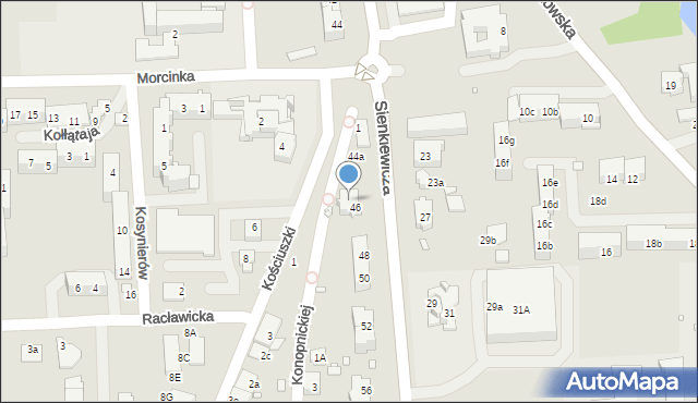 Grodków, Sienkiewicza Henryka, 46A, mapa Grodków