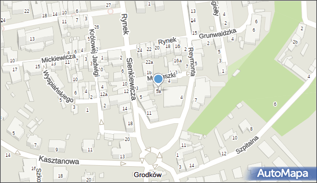 Grodków, Sienkiewicza Henryka, 5a, mapa Grodków