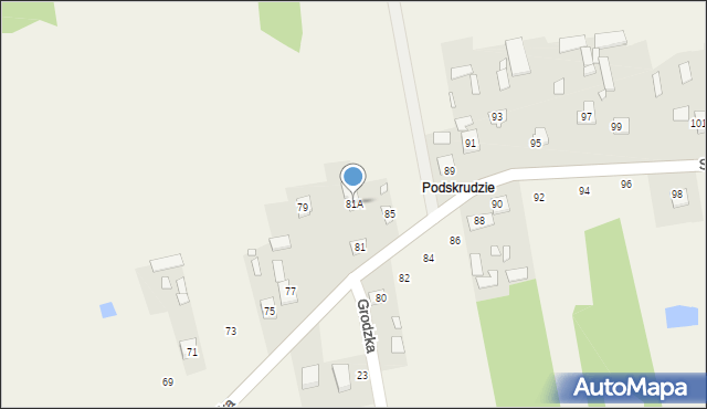 Grodzisk, Siedlecka, 81A, mapa Grodzisk