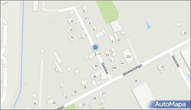 Grodzisk Mazowiecki, Sielska, 3, mapa Grodzisk Mazowiecki