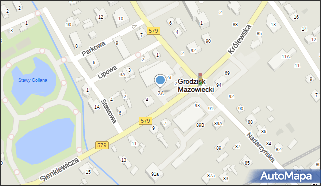Grodzisk Mazowiecki, Sienkiewicza Henryka, 2A, mapa Grodzisk Mazowiecki