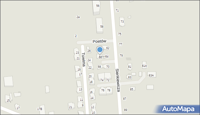 Grójec, Sienkiewicza Henryka, 66, mapa Grójec