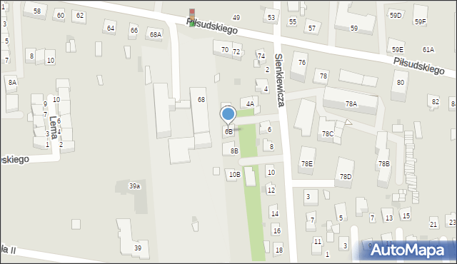 Grójec, Sienkiewicza Henryka, 6B, mapa Grójec