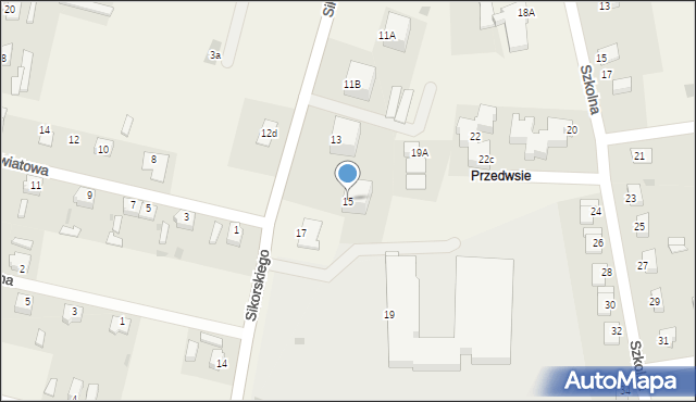 Gromadka, Sikorskiego Władysława, gen., 15, mapa Gromadka