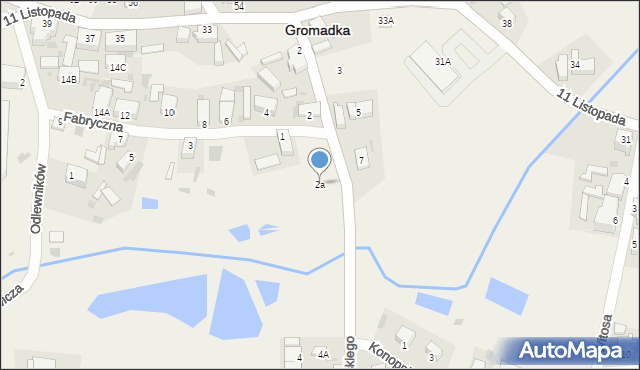 Gromadka, Sikorskiego Władysława, gen., 2a, mapa Gromadka