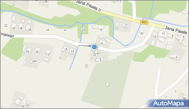 Gromnik, Sikorskiego Władysława, gen., 11, mapa Gromnik