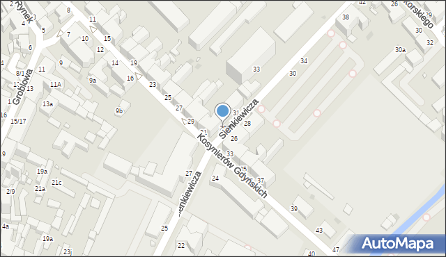 Grudziądz, Sienkiewicza Henryka, 29, mapa Grudziądza