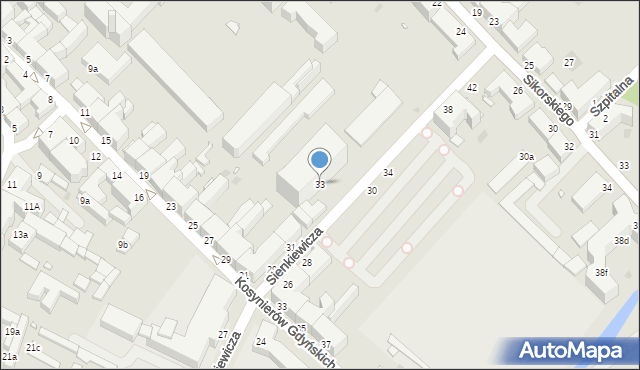 Grudziądz, Sienkiewicza Henryka, 33, mapa Grudziądza