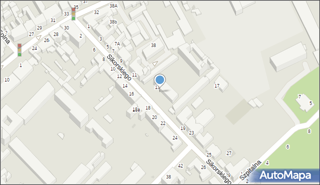 Grudziądz, Sikorskiego Władysława, gen., 15, mapa Grudziądza