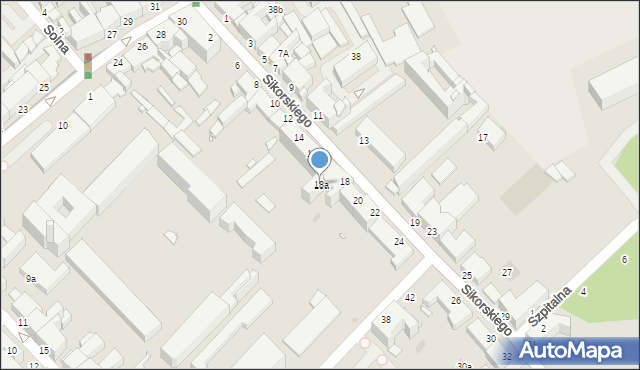 Grudziądz, Sikorskiego Władysława, gen., 18a, mapa Grudziądza