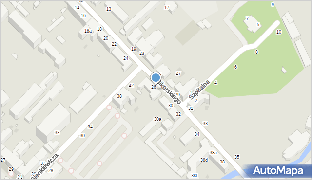 Grudziądz, Sikorskiego Władysława, gen., 28, mapa Grudziądza