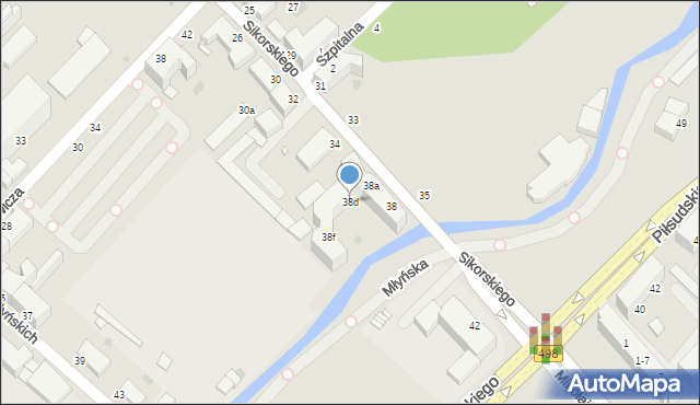 Grudziądz, Sikorskiego Władysława, gen., 38d, mapa Grudziądza