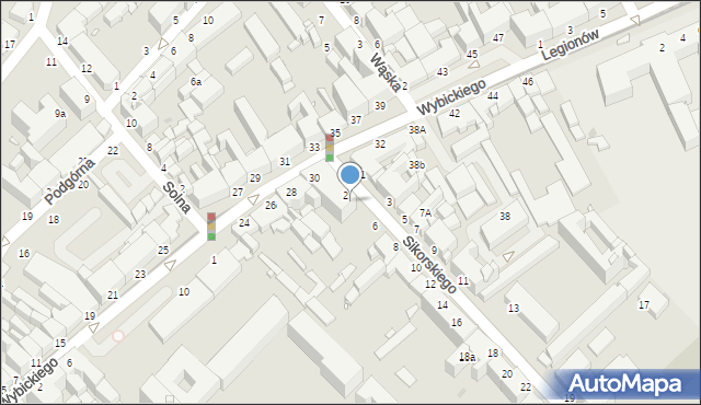 Grudziądz, Sikorskiego Władysława, gen., 4, mapa Grudziądza