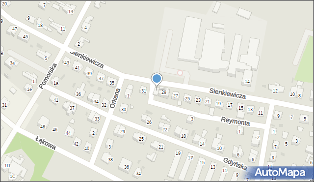 Gryfice, Sienkiewicza Henryka, 29a, mapa Gryfice