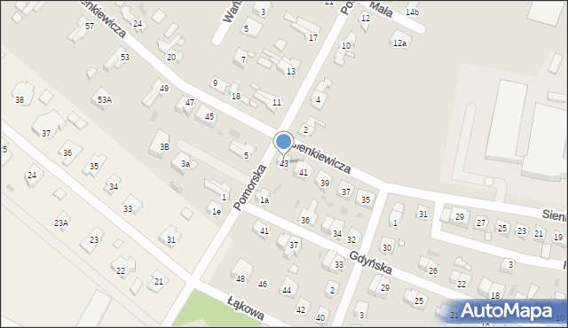 Gryfice, Sienkiewicza Henryka, 43, mapa Gryfice