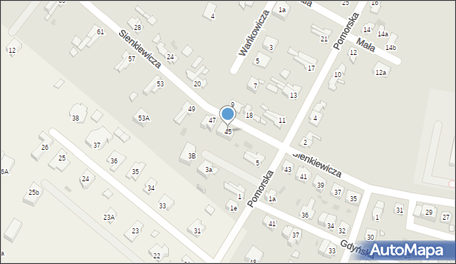 Gryfice, Sienkiewicza Henryka, 45, mapa Gryfice