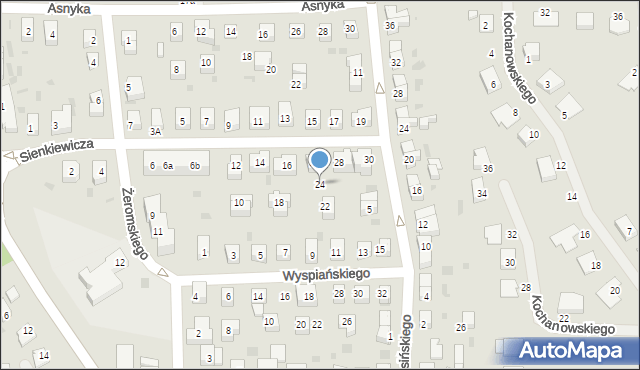 Gryfino, Sienkiewicza Henryka, 24, mapa Gryfino