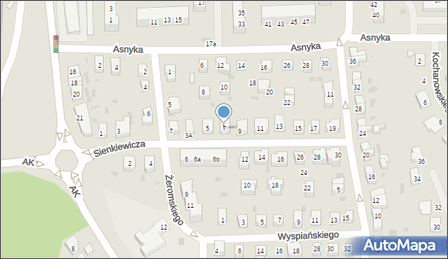 Gryfino, Sienkiewicza Henryka, 7, mapa Gryfino