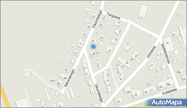 Gryfów Śląski, Sikorskiego Władysława, gen., 19, mapa Gryfów Śląski