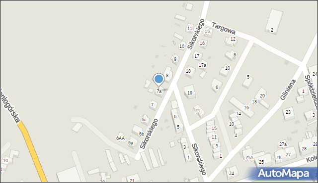 Gryfów Śląski, Sikorskiego Władysława, gen., 7a, mapa Gryfów Śląski