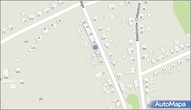 Gubin, Sikorskiego Władysława, gen., 33, mapa Gubin