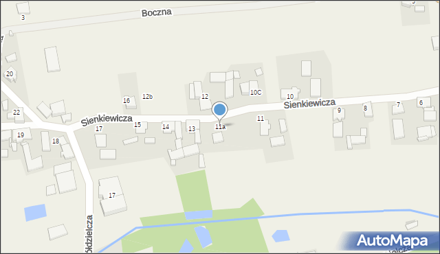 Gwoździany, Sienkiewicza Henryka, 11a, mapa Gwoździany
