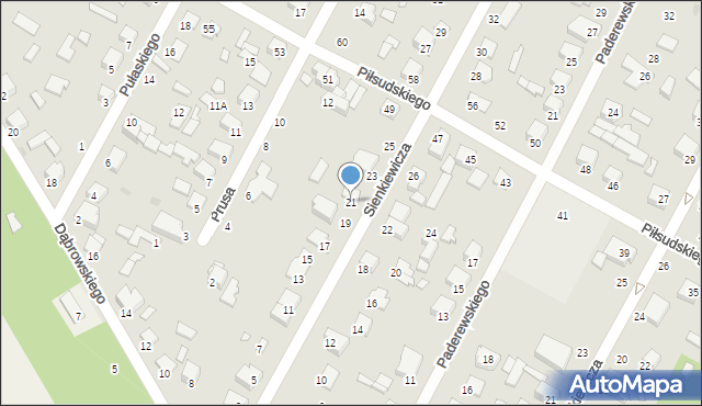 Halinów, Sienkiewicza Henryka, 21, mapa Halinów